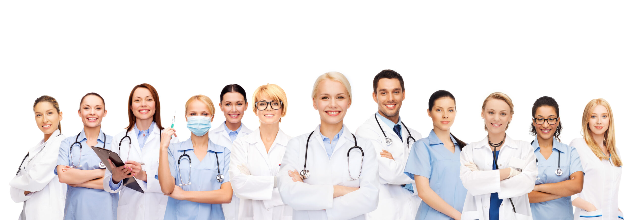 medicine and healthcare concept - team or group of doctors and nurses